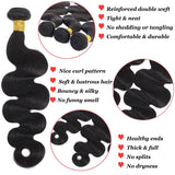Human Hair Bundles Body Wave Bundles Human Hair 18 20 22 Inch 12A Grade 100% Unprocessed Brazilian Virgin Hair Body Wave 3 Bundles Human Hair Extensions for Black Women Natural Color