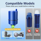 6 Pack Water Filter Replacement Compatible with All PUR®, PUR®PLUS Faucet Filtrat-ion Systems, RF-9999® Faucet Water Filter, High Efficiency Filtration and 18-Month Value, NSF Certified, Blue