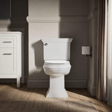 KOHLER 20110-0 Brevia, Slow Close Toilet Seat, Elongated Toilet Seat, Grip-Tight Bumpers Quick-Attach Hardware, White