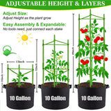 Moirsunt Tomato Cages with 10 Gallon Grow Bags, 48 Inches Tomato Planter
