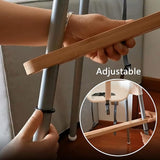 High Chair Footrest, Natural Bamboo Wooden Footrest Compatible with IKEA Antilop High Chairs Accessories, Adjustable HighChair Foot Rest