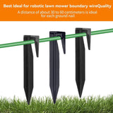 200 Pcs Boundary Wire Stakes, 3.3" Plastic Landscape Edging Stakes for Robotic Lawn Mowers, Heavy Duty Garden Staples for Weed Barrier, Camping Tents & Pet Fences, Bayonet Tip Anchor Spikes, Black