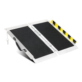 2FT Portable Wheelchair Ramp, Non-Slip Aluminum Folding Handicap Ramp, 800 LBS Capacity Door Threshold Ramps for Home Steps, Scooter Ramps for Car, Doorways, Curbs, Stairs, Cart, Wheel Chair Ramp Step