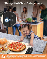 Electric Warming Mat for Food, ZAPLIT 24''x16 Washable Silicone Warming Tray with 6 Temp Settings, 6 Timers, Child Lock, and Auto Standby — Food Warmer for Buffet, Family Gathering, and Party (Beige)