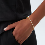 Turandoss Dainty Tennis Bangle Bracelets for Women