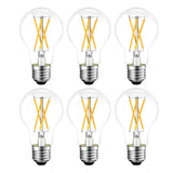 GvvooHome Dimmable E26 LED Bulb 6W, 60 watt Equivalent, Vintage LED Edison Bulbs 2700K Soft White, A19 Clear Glass LED Light Bulb for Ceiling Fan, 90+CRI, 600LM, 6 Pack