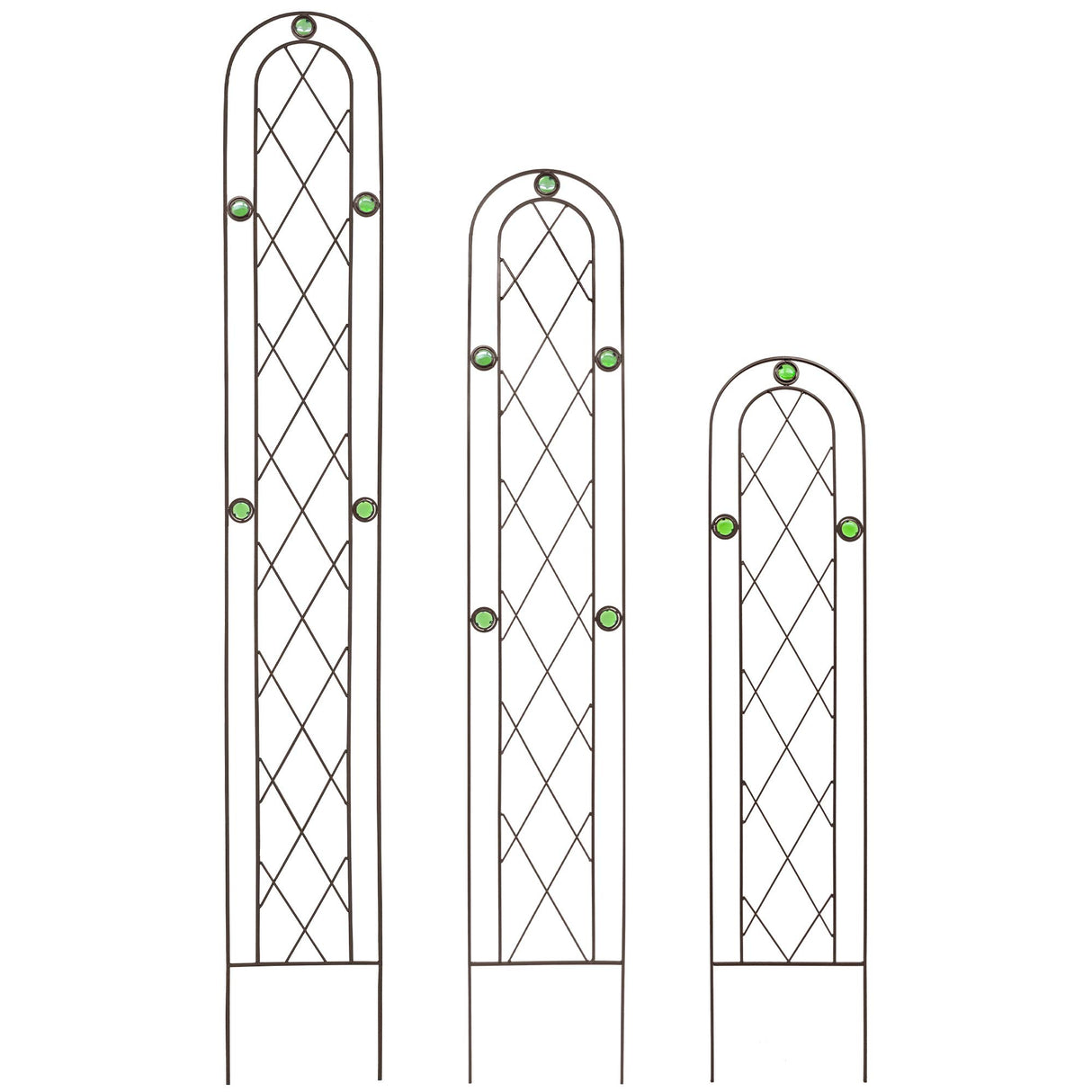 Arcadia Garden Products TR01 4' x 10" Arched Garden Trellis, Black