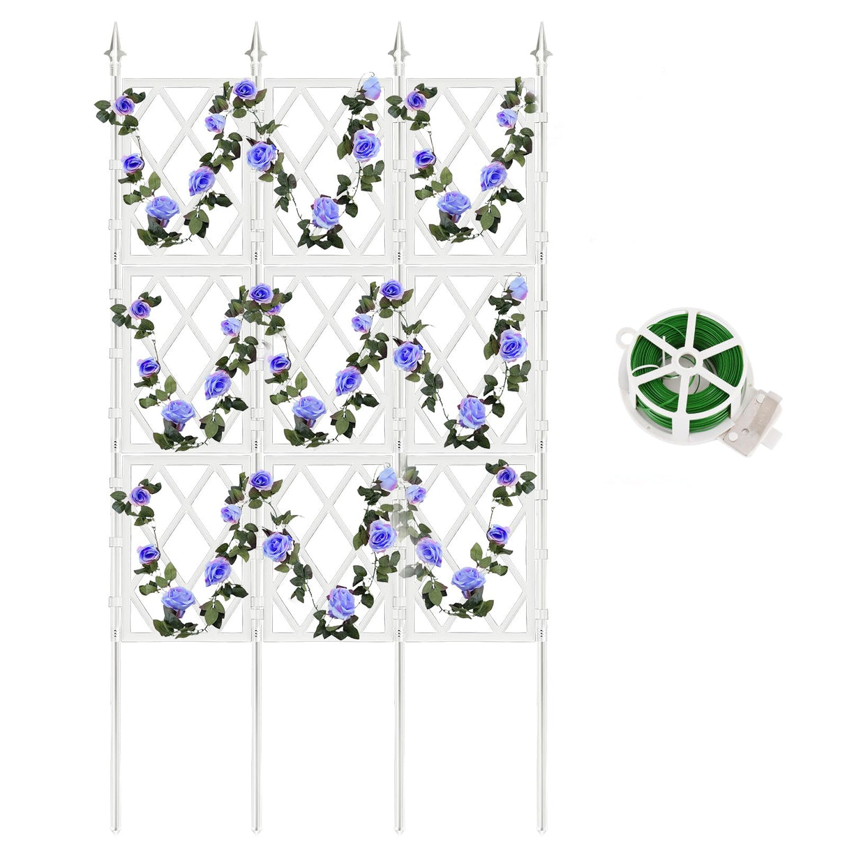 WellSign 63 Inch Metal Pipe Garden Trellis for Climbing Plants Outdoor