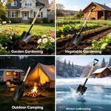 KOLEIYA 41 Inch Round Point Shovel for Digging,Heavy Duty Garden Shovel with D-Handle,Wooden Handle,Ideal for Gardening,Landscaping,Beach,and Snow Removal