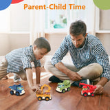 Olbyefly Construction Toys for 2 3 4 5 Years Old Boys Girls Kids Toddlers, Sandbox Excavator Toy Construction Truck Toys Vehicles Dump Crane Cement Mixer Truck, Christmas Birthday Gifts