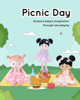 LeyaDoll Soft Baby Doll Toys (16''), My First Baby Rag Doll for 1 Year-Old Girl Birthday Gift, Christmas Plush Toys Gift for Toddler Kids Infants-Strawberry-Girl