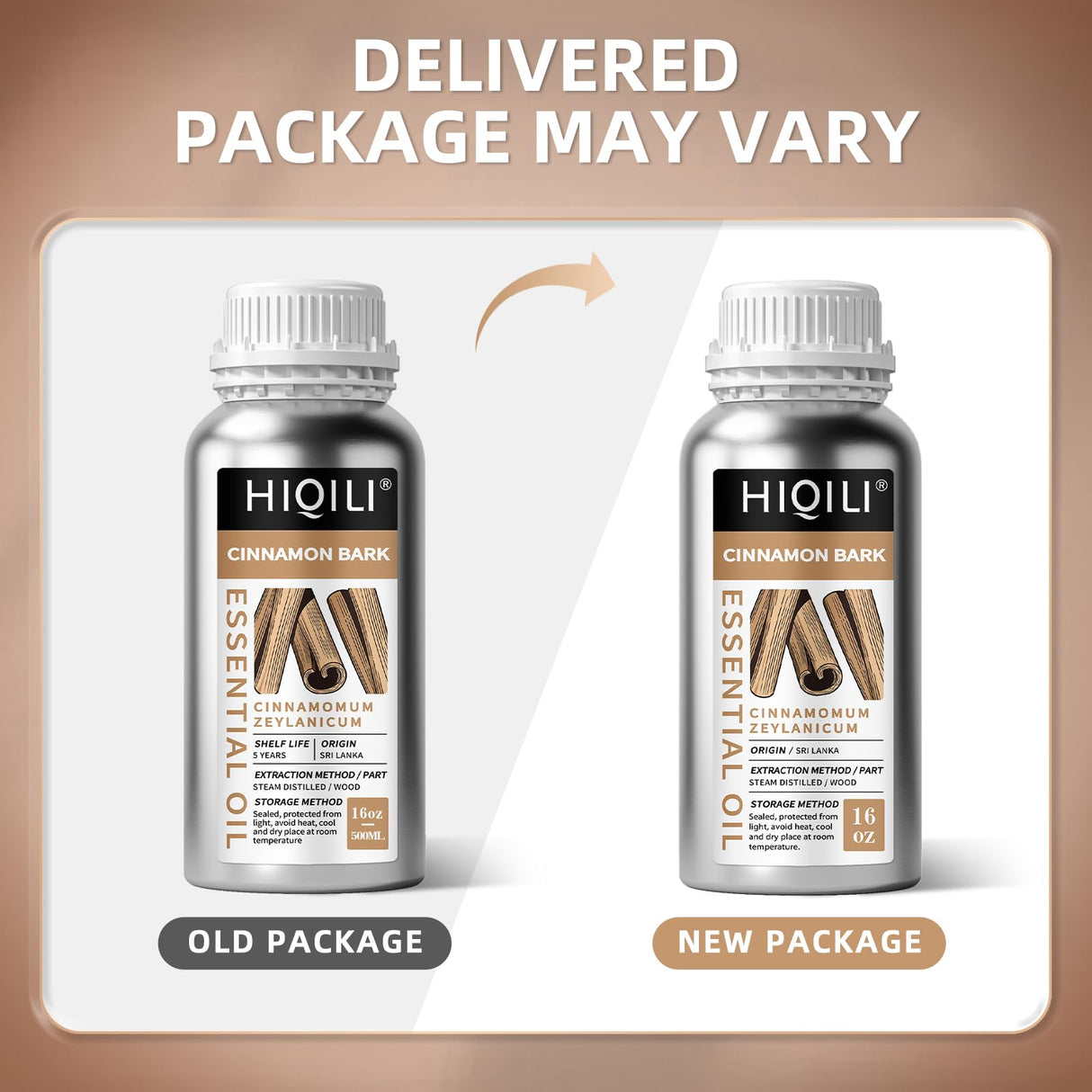 HIQILI Cinnamon Essential Oil for Candle, Spary & Diffuser - 100% Pure Natural - Indoor and Outdoor