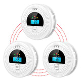 3-Pack Interconnected Smoke Detectors and Carbon Monoxide Alarm with Test & Silence Button, Battery Powered, Smoke and CO Detector for Any Room, Peace of Mind