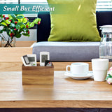 DRASTAR Acacia Remote Organizer Caddy, TV Remote Caddy for Table, Wooden Storage Organizer for Home Decor