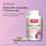 Jarrow Formulas Hyaluronic Acid 120 mg, Dietary Supplement, Skin Health Support, 60 Veggie Capsules, Up to 30 Day Supply