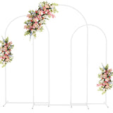 Fomcet Metal Arch Backdrop Stand White 7.2ft, 6.6ft, 6ft Wedding Arch Stand