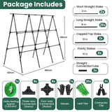 OTOSUNNY Cucumber Trellis for Raised Garden Bed, 50 x 48 in, Black