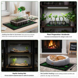 2 Pack Plant Heating Mat, 10”x20.5" Waterproof Seedling Heat Mat for Seed Starting Seeds Germination Plants, 18W Graphene Thick Reusable Heating Pads Fit For 1020 Seedling Trays, Ideal Gardening Gifts