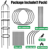 6FT Garden Obelisk Trellis for Climbing Plants,70”Metal Plant Support Tower, Heavy Duty Thickened Tube,Rustproof Black Flower Stand for Vines, Roses, Outdoor & Indoor Use