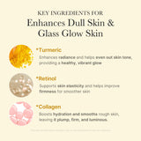 medicube Glass Skin Refining Duo at Night: Deep Vitamin C Golden Capsule Face Moisturizer and Turmeric Overnight Wrapping Peel Off Mask