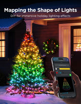 Govee Christmas Lights 2, RGBWIC 99FT 300LEDs Holiday String Lights with Shape Mapping Function, Smart LED Decoration for Indoor Outdoor Tree, 130+ Preset Scenes, Voice and APP Control, Green Wire