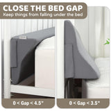 Selectico Bed Wedge Pillow Headboard, Queen Headboard Pillow/Bed Gap Filler(60"x10"x6") Mattress Gap Filler(0-5"), Head Support Sleep Wedge Pillow, Grey