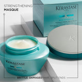 KÉRASTASE Resistance force Architecte Hair Mask, Reconstructing Hair Mask, Strengthens Hair and Prevents Breakage with Ceramides and Pro-Keratine Complex for Dry & Damaged Hair, 6.8 Fl Oz