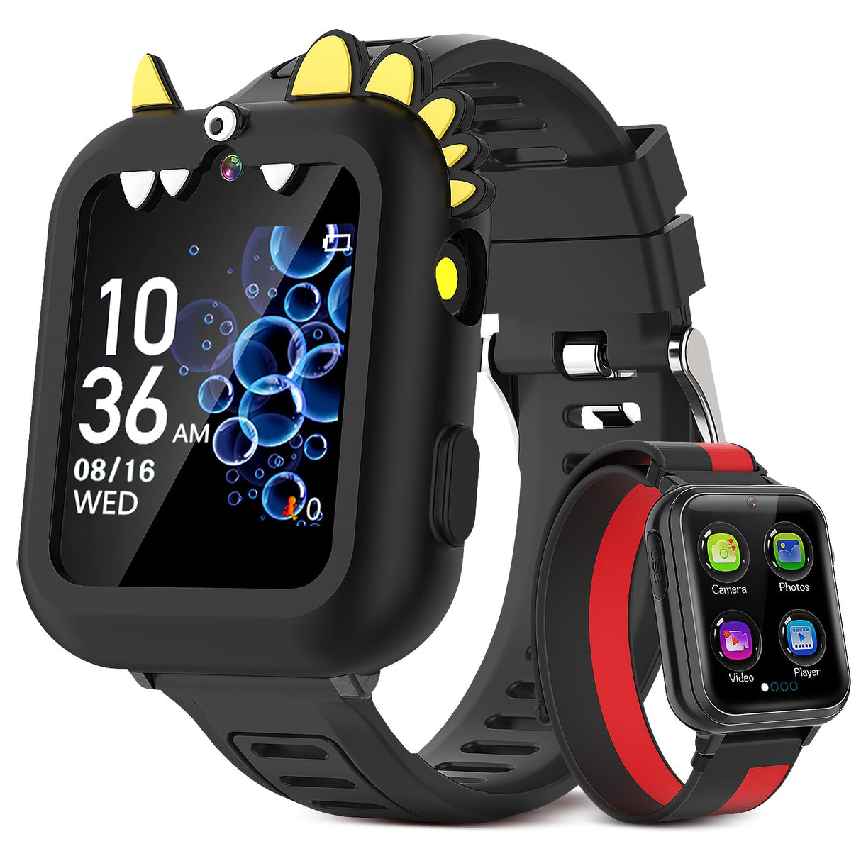 Kids Smart Watch Boys Gift Age 3-12 with 39 Games Alarm Clock Camera Video Music Player Pedometer Flashlight 12/24 hr HD Touch Screen Kids Watch Christmas Birthday Toys for Boys Ages 4 5 6 7 8 9 10