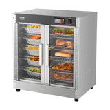VEVOR Hot Box Food Warmer, 5-Tier Concession Warmer with Water Tray, 5 Pans, Double-Door and Adjustable Shelves, Stainless Steel Food Warmer Cabinet, Ideal for Storing Pizza, Chicken, Restaurant
