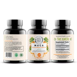Organic Maca Root Capsules 1200 mg – Libido Booster for Women Fast Acting & Potent | Aphrodisiac Supplement | Energy Pills from Peru | Includes Black Pepper for High Absorption | Vegan, 120 Ct