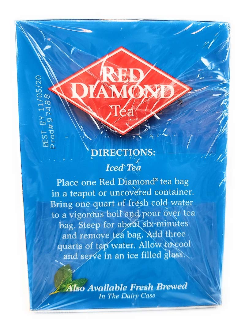 Red Diamond All Natural Iced Tea Bags Gallon Size, 12 Count (1)