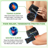 Gviipk Tennis Elbow Brace Strap for Tendonitis Elbow Relief for Men & Women, Golfers Elbow Brace, Arm Forearm Braces Bands, Golf Elbow Pads Support - Black 1 Pack