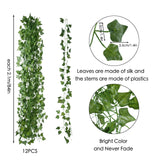 Freyalife Fake Vines for Room Decor(48Pack336Ft) Aesthetic Artificial Plant Ivy Leaves Hanging Greenery Garlands for Home Bedroom Wall Wedding Christmas Party Office patio Indoor, Outdoor Garden Décor