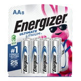 Energizer Ultimate Lithium AA Batteries (8 Pack), 1.5V Lithium Double A Batteries