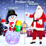 PIPIMOUSE 5FT Christmas Inflatables Snowman with Rotating Lights, Blow Up Snowman Outdoor Decoration LED Lighted Snow Man Christmas Decor for Yard Patio Garden Lawn Xmas Holiday Indoor Party