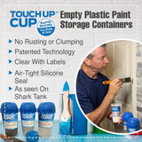 Touch Up Cup Empty Plastic Paint Storage Containers with Lids for Leftover Paint, Touch Ups, As Seen On Shark Tank Products, 13 oz, Pack of 3