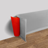 Vinyl Wall Base Baseboard Molding Trim 6" Flexible Self Adhesive Rubber Wall Base Moulding Trim Peel and Stick Design, 6 Inch x 40 Feet, Gray