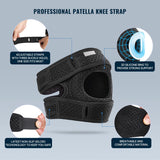 Fit Geno Patella Knee Brace for Women Men, 1-Pack Patellar Tendon Support Strap for Arthritis Tendonitis Running Jumpers Knee Hiking Basketball Volleyball Tennis Squats