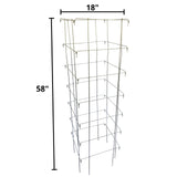 Happy Trees Large Heavy Duty Tomato Cages - Support Trellis for Climbing Vegetables and Plants - 18" x 18" x 58" - Thick Gauge Galvanized Steel, Collapsible Easy Storage, 3-Pack, Made in USA