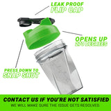 HELIMIX 1.5 Vortex Blender Shaker Bottle Holds Upto 20oz | No Blending Ball or Whisk | USA Made | Portable Pre Workout Whey Protein Drink Shaker Cup | Mixes Cocktails Smoothies Shakes | Top Rack Safe