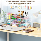 caktraie Acrylic16-Drawer Storage & Makeup Organizer for Desk