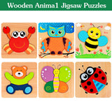 Wooden Toddler Puzzles Montessori Toys: Gifts for 1 2 3 Year Old Boys Girls