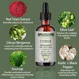 velora Red Yeast Rice Cholesterol Cleans Drops with Citrus, Bergamot, Red Yeast Rice, Soursop, Olive Leaf, Vitamin C+D, Natural, Non-GMO, Vegan 2 fl oz (1pc)