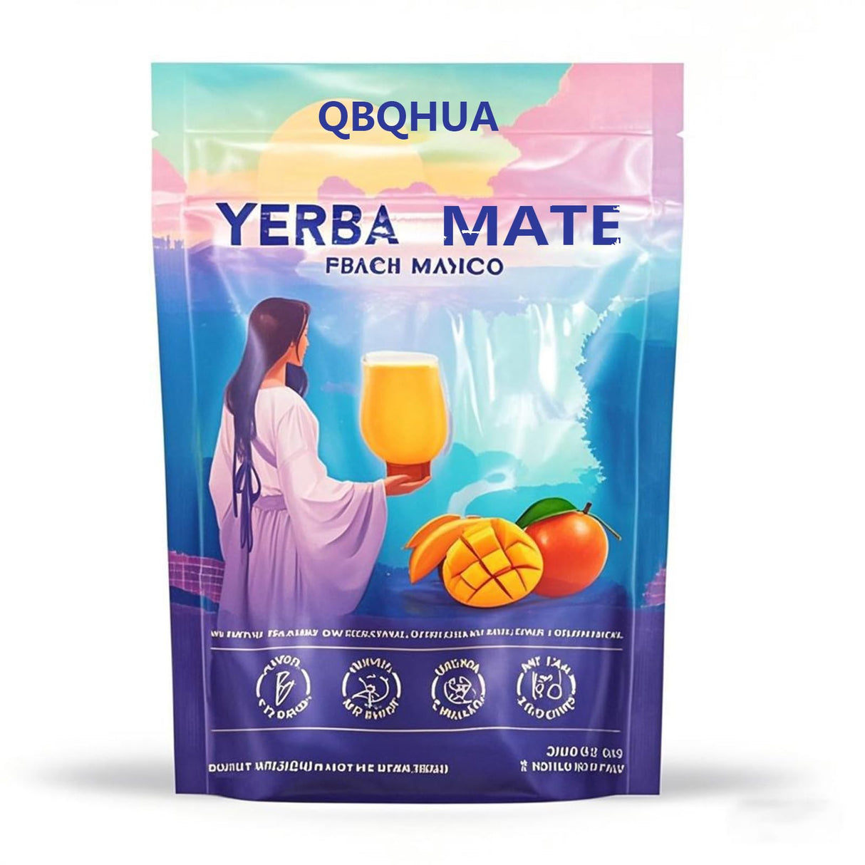 Yerba Mate Instant Tea Powder, Peach Mango Flavor, Sugar-Free, 30 Servings