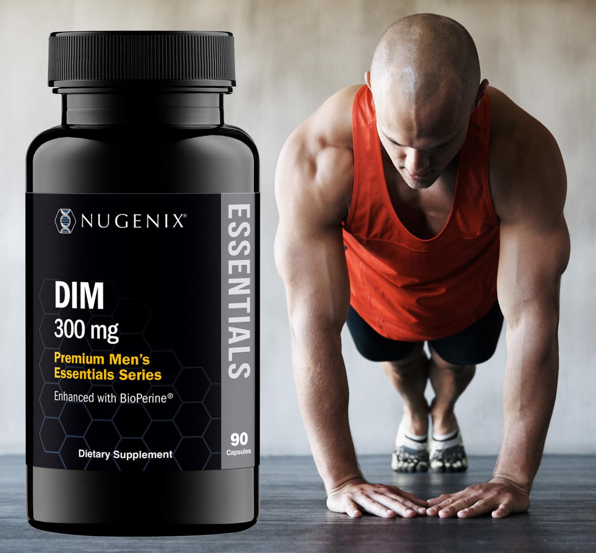 Nugenix Essentials DIM Supplement 305 mg Diindolylmethane & BioPerine for Hormone Balance, 90 Capsules
