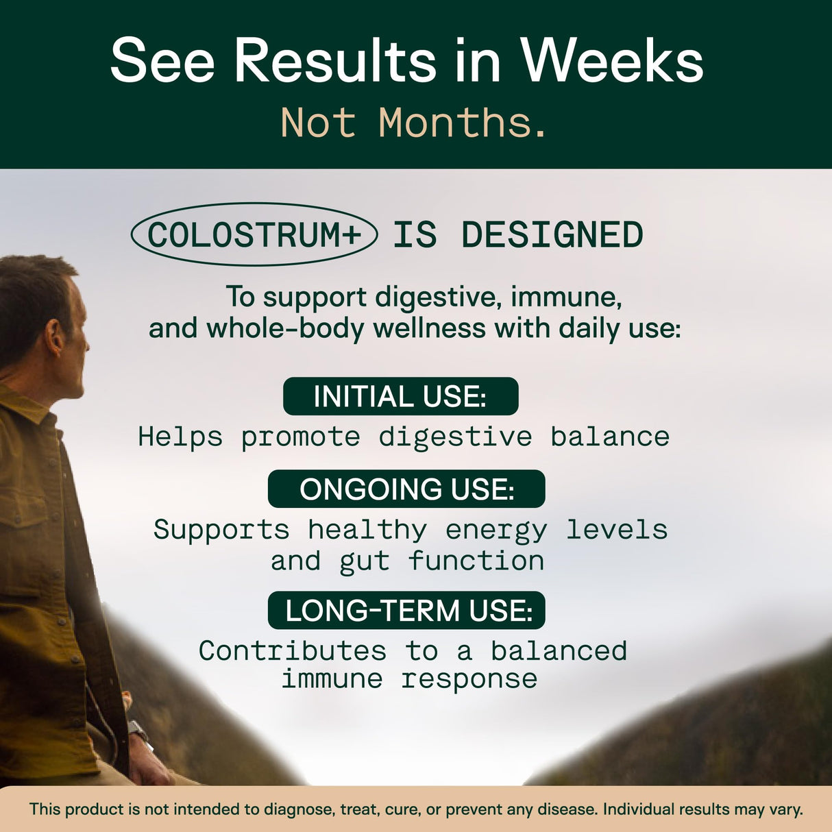 Adapt Naturals Colostrum Supplement with Lactoferrin & Beta-Glucan, Bio-Avail Grass Fed Bovine Colostrum Powder for Gut Health, Immune Support & Vitality | Non-GMO, 2500mg, Unflavored - 30 Days Supply