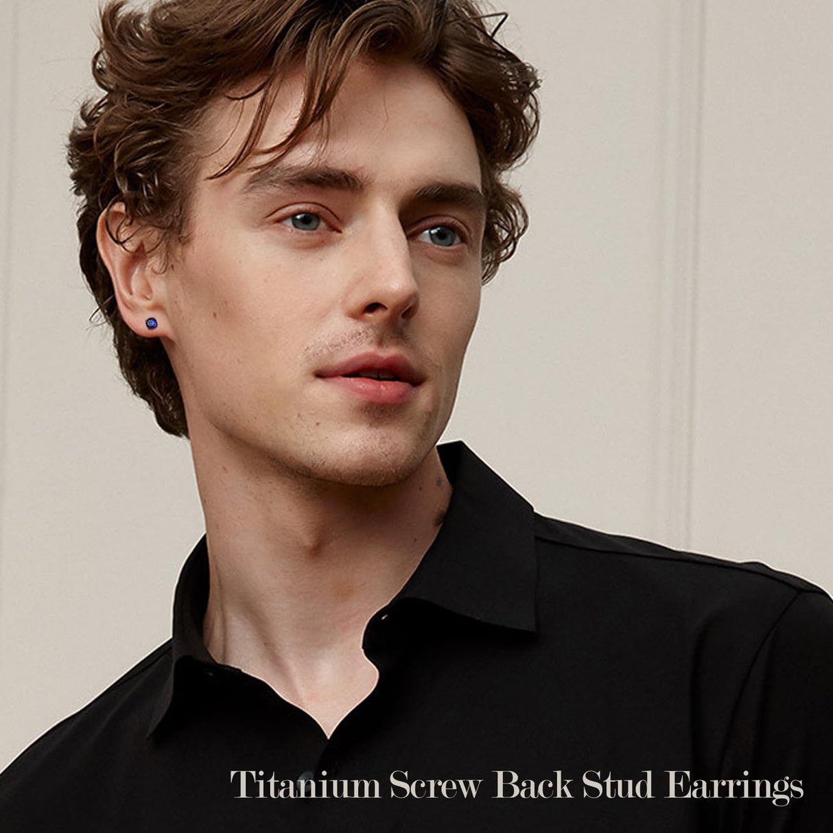 Stainless Steel Screw Back Stud Earrings for Men Women
