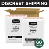 Depend Silhouette Adult Diapers, Incontinence & Postpartum Bladder Leak Underwear for Women, Maximum Absorbency, Small, Pink, 60 Count (2 Packs of 30), Packaging May Vary