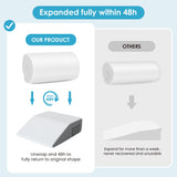 Cozymaker 6" Leg Elevation Pillows for Swelling, Cooling Gel Memory Foam Wedge Pillows for After Surgery, Sciatica Back Knee Hip Ankles Pain Relief, Leg Pillows for Sleeping