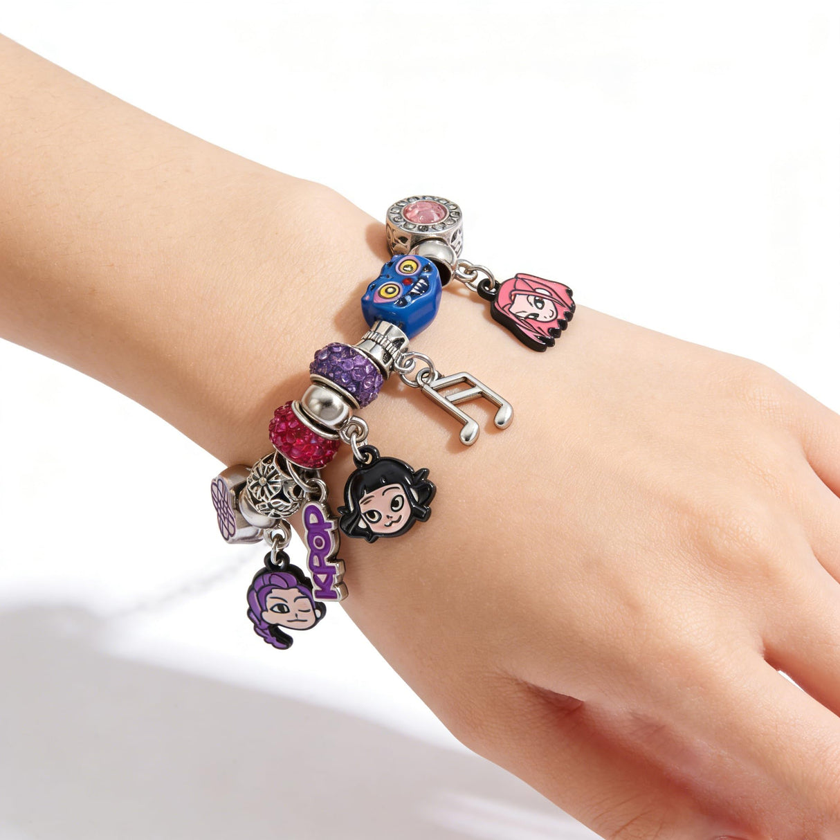 Ugecl K.Pop Demon Hunters DIY Bracelet for Women, Charms Bracelet with Customizable Order, Pop Jewelry Accessories, Birthday Gifts